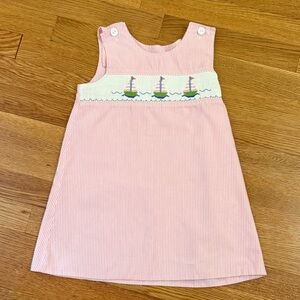 Smocked 3T Dress with Sailboat Design